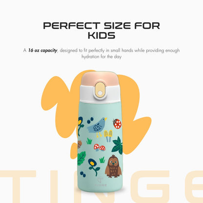 Tinge Kids’ 16oz Stainless Steel Water Bottle